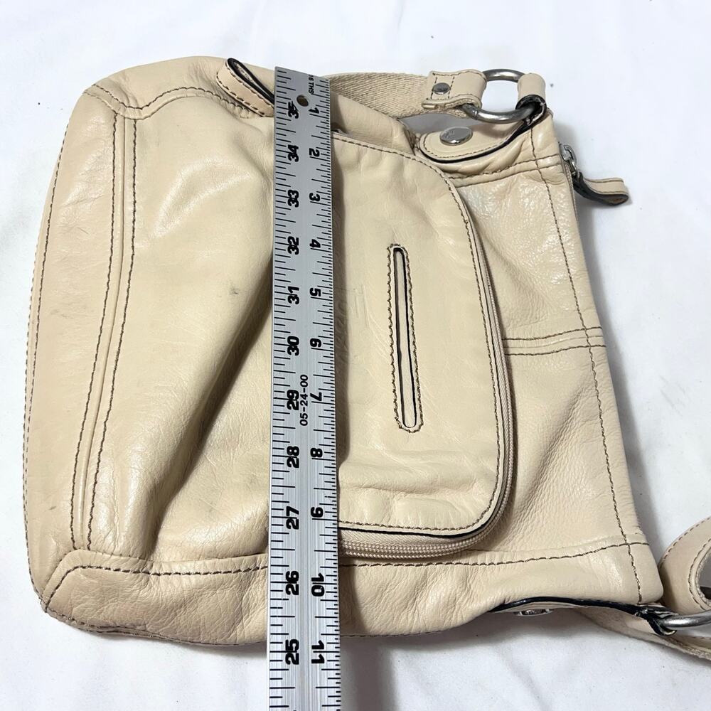 Vintage Fossil Crossbody Shoulder Bag Cream Leather Small Organizer Purse - Picture 14 of 14